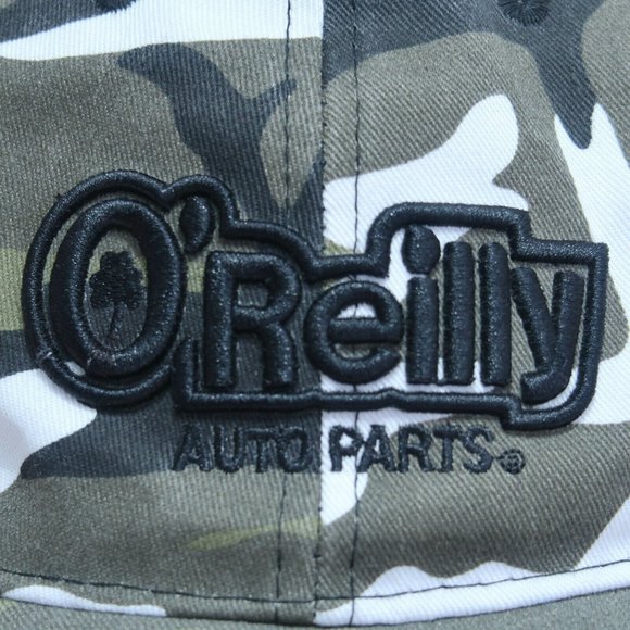 Official O’Reilly Auto Parts Raised Embroidered Logo Camo Hat Cap - Picture 2 of 6
